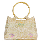Tasche aus Seide mit Bambushenkel, Handtaschen, Asiatisch, 6706